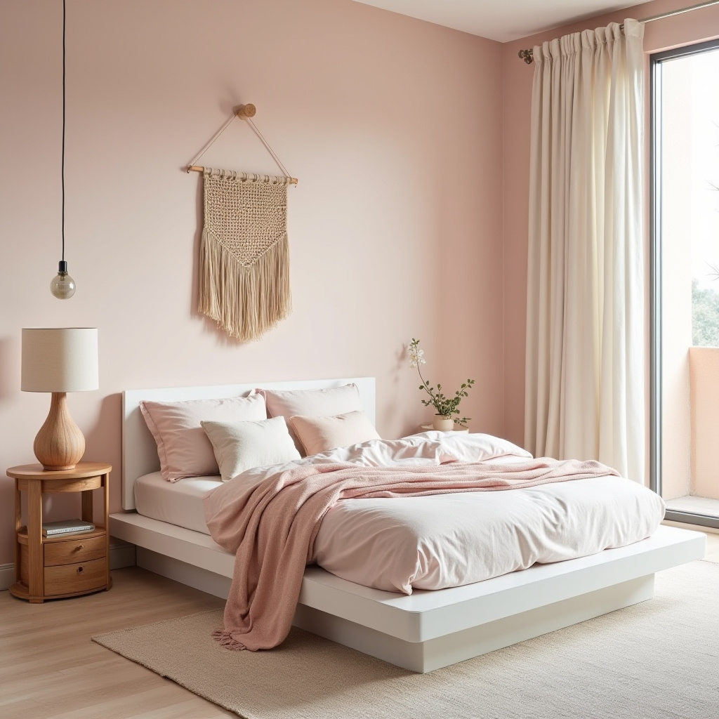 dusky pink bedroom 35