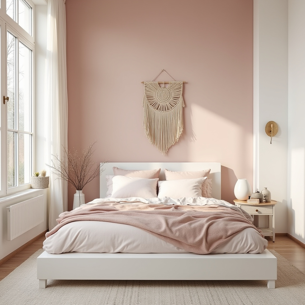 dusky pink bedroom 36