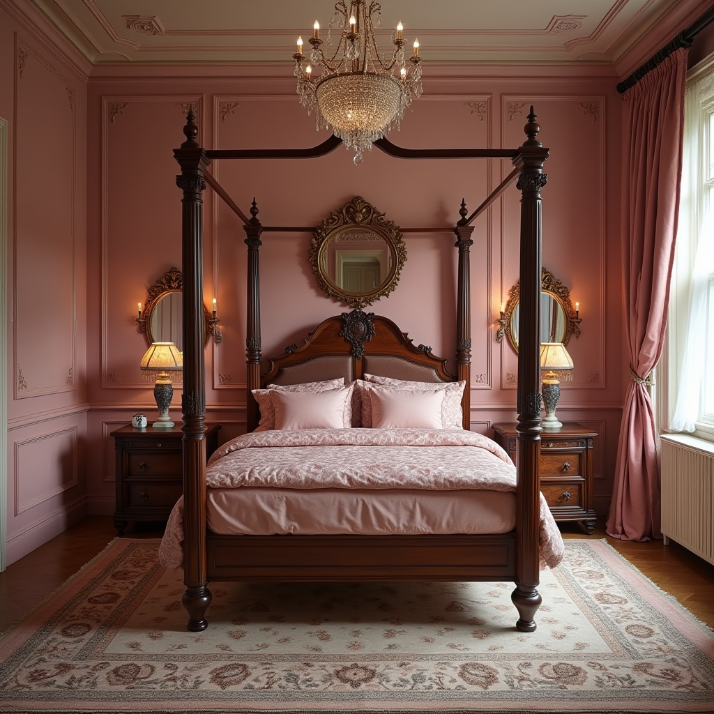 dusky pink bedroom 37