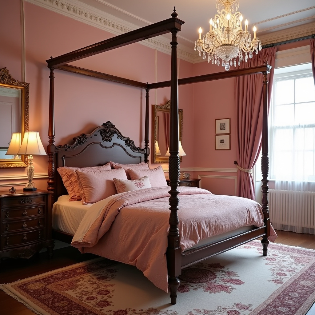 dusky pink bedroom 38