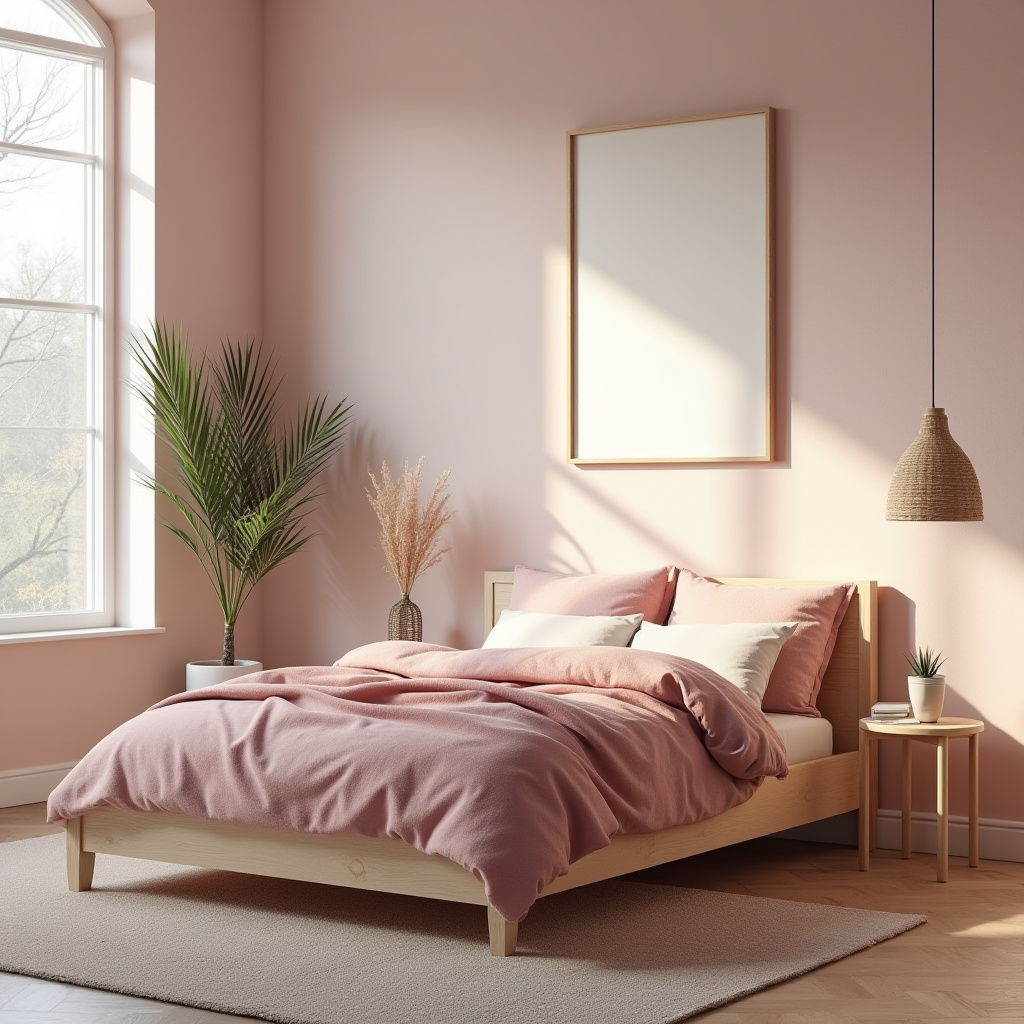 dusky pink bedroom 40
