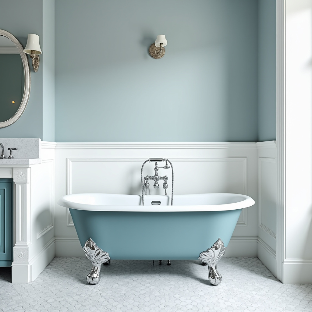dusty blue bathroom 11