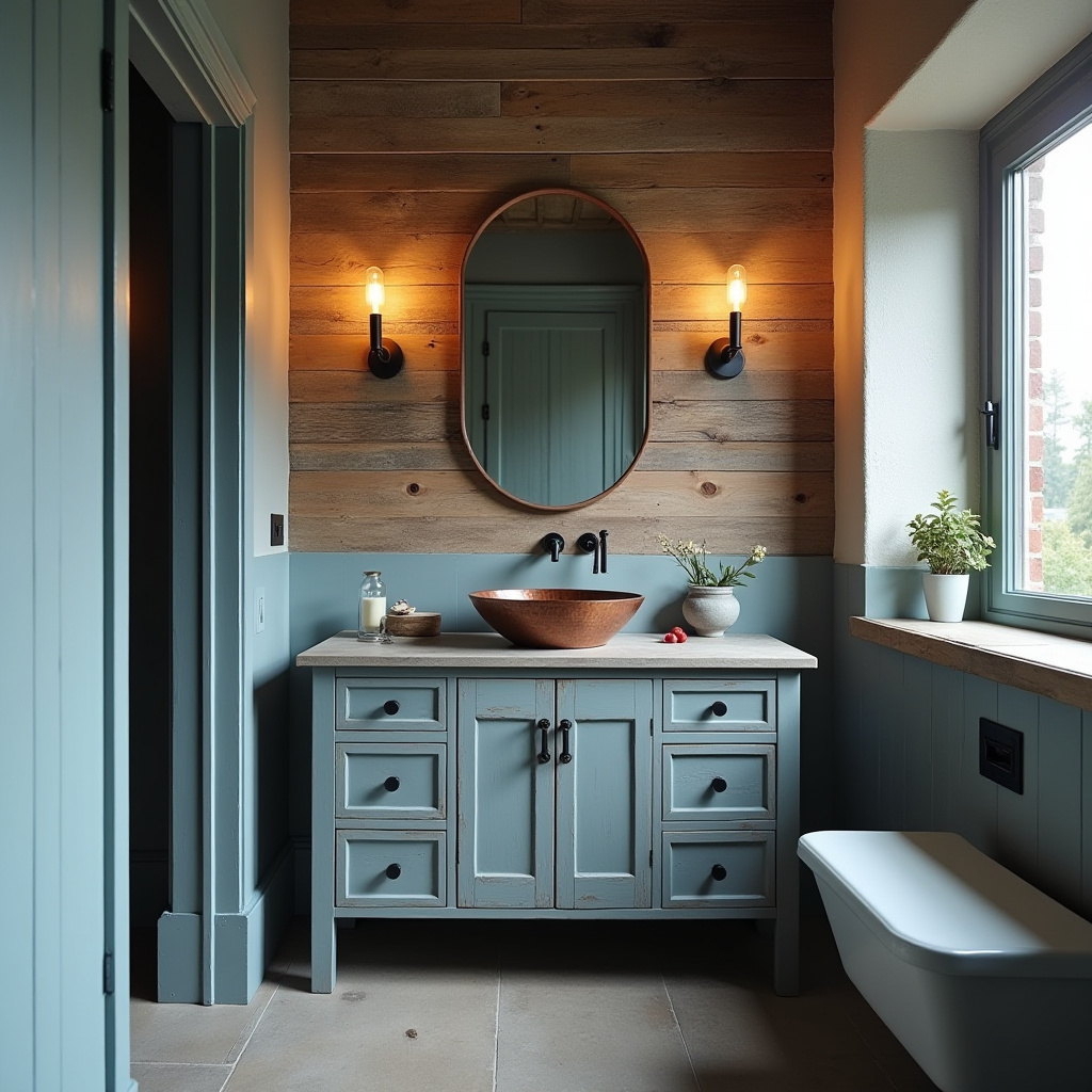 dusty blue bathroom 13