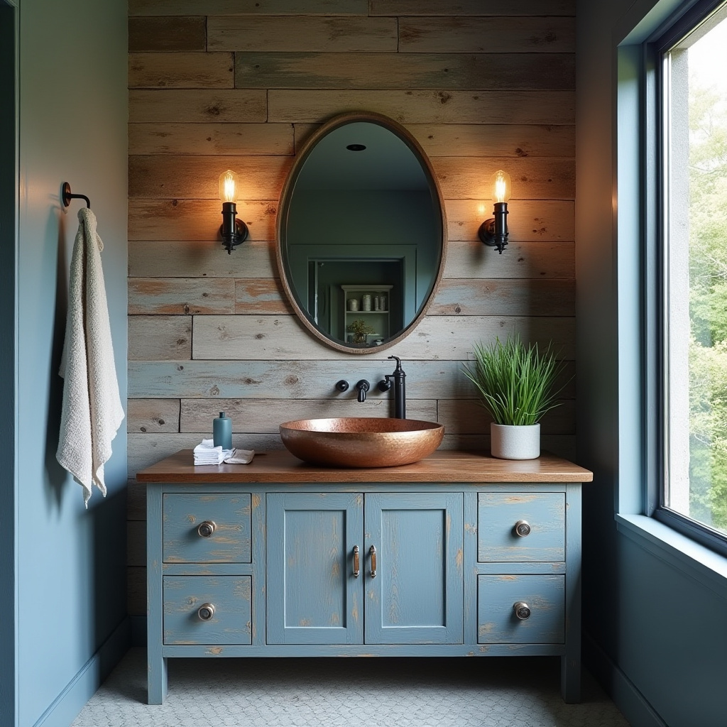 dusty blue bathroom 14