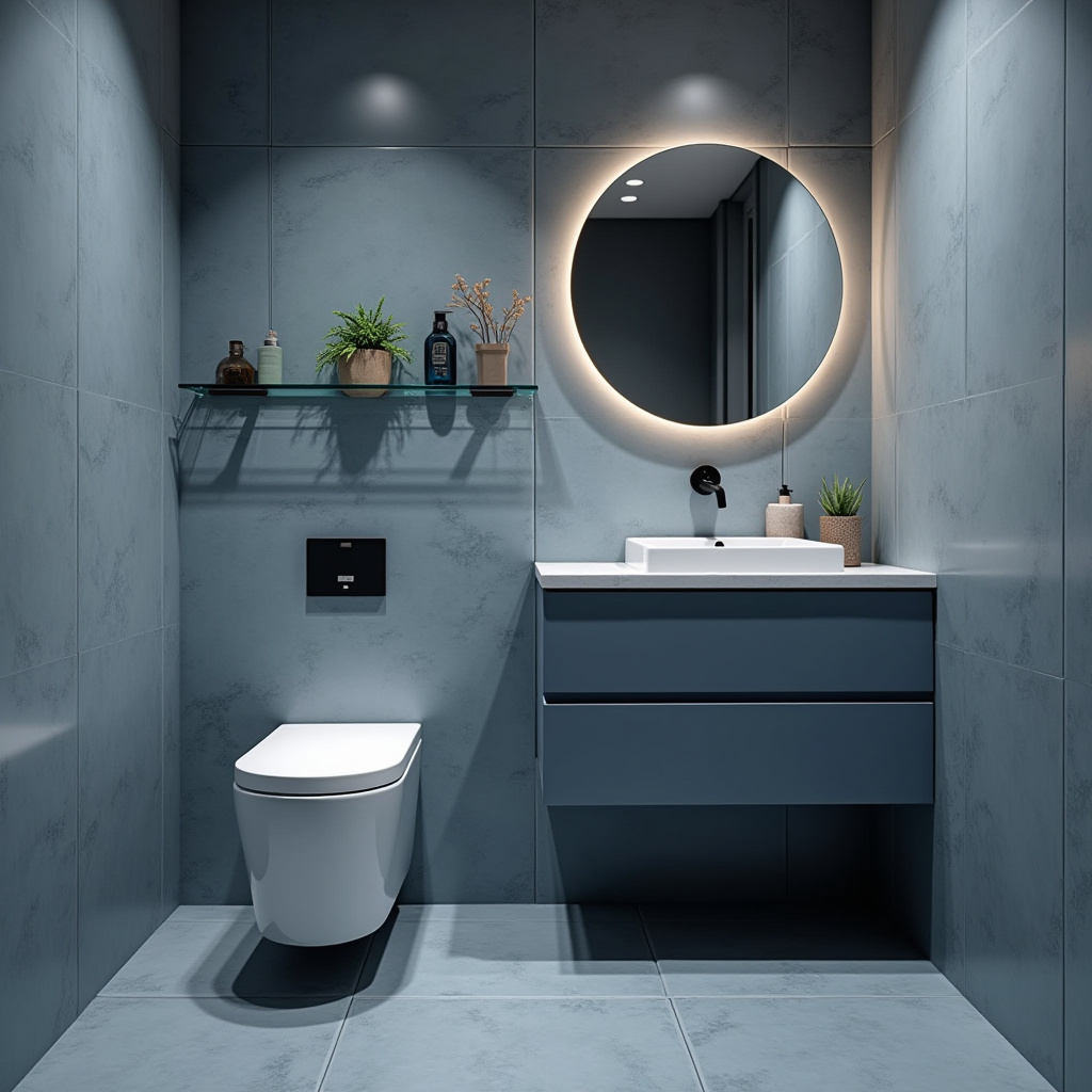 dusty blue bathroom 16