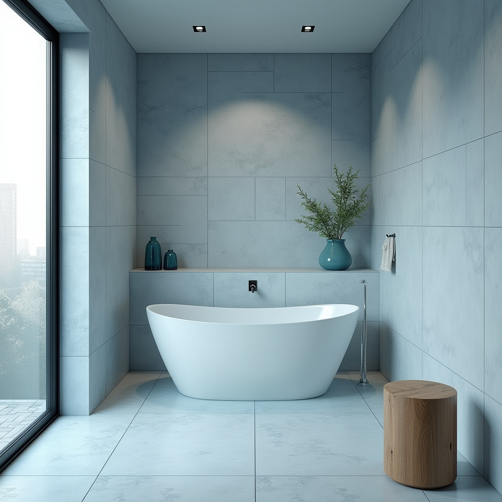 dusty blue bathroom 18