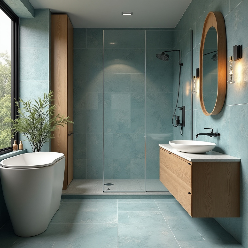 dusty blue bathroom 21