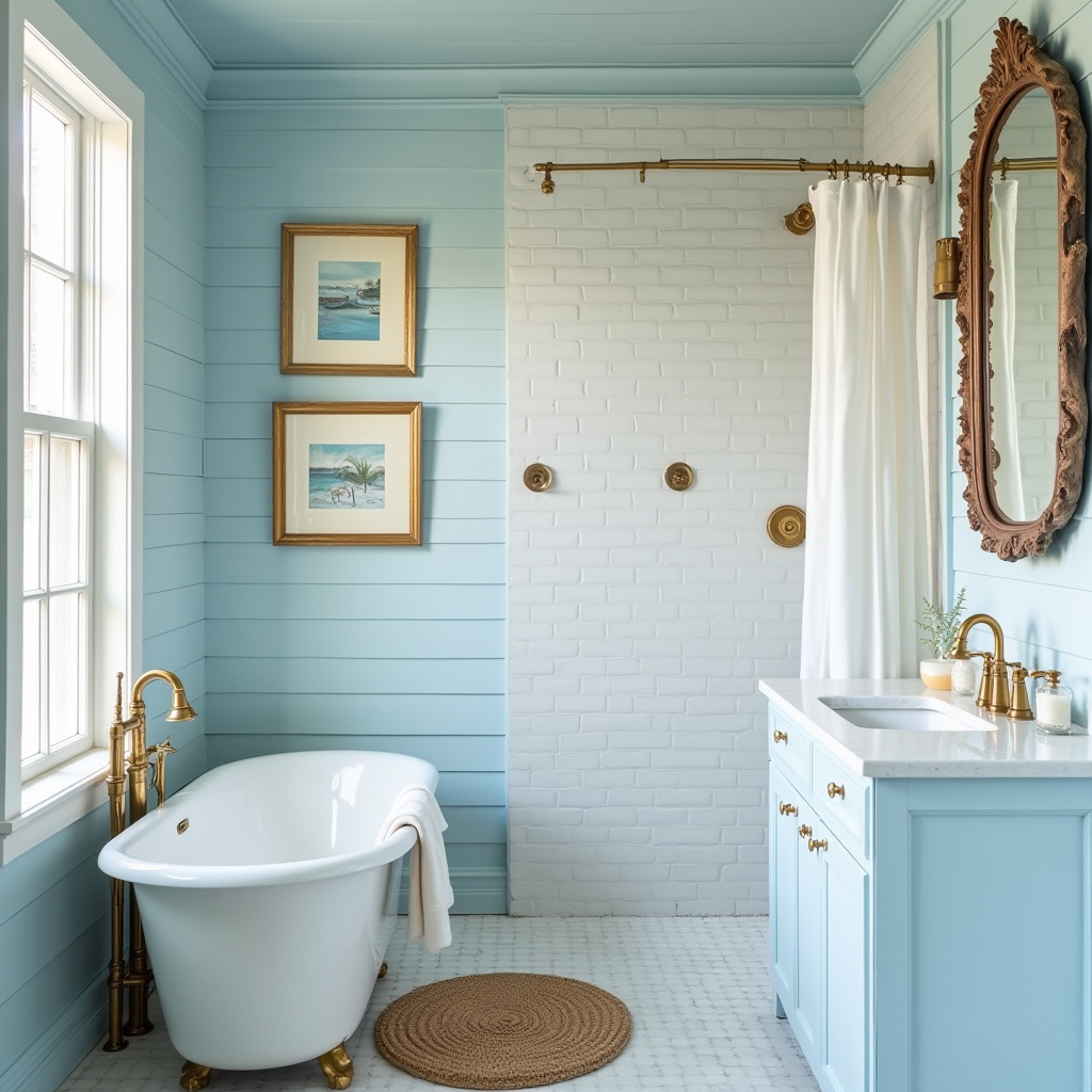 dusty blue bathroom 27