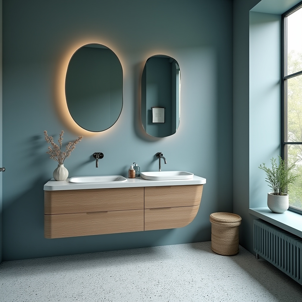 dusty blue bathroom 29