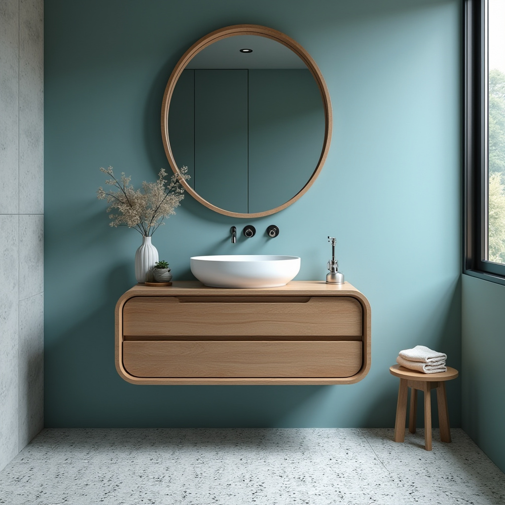 dusty blue bathroom 30