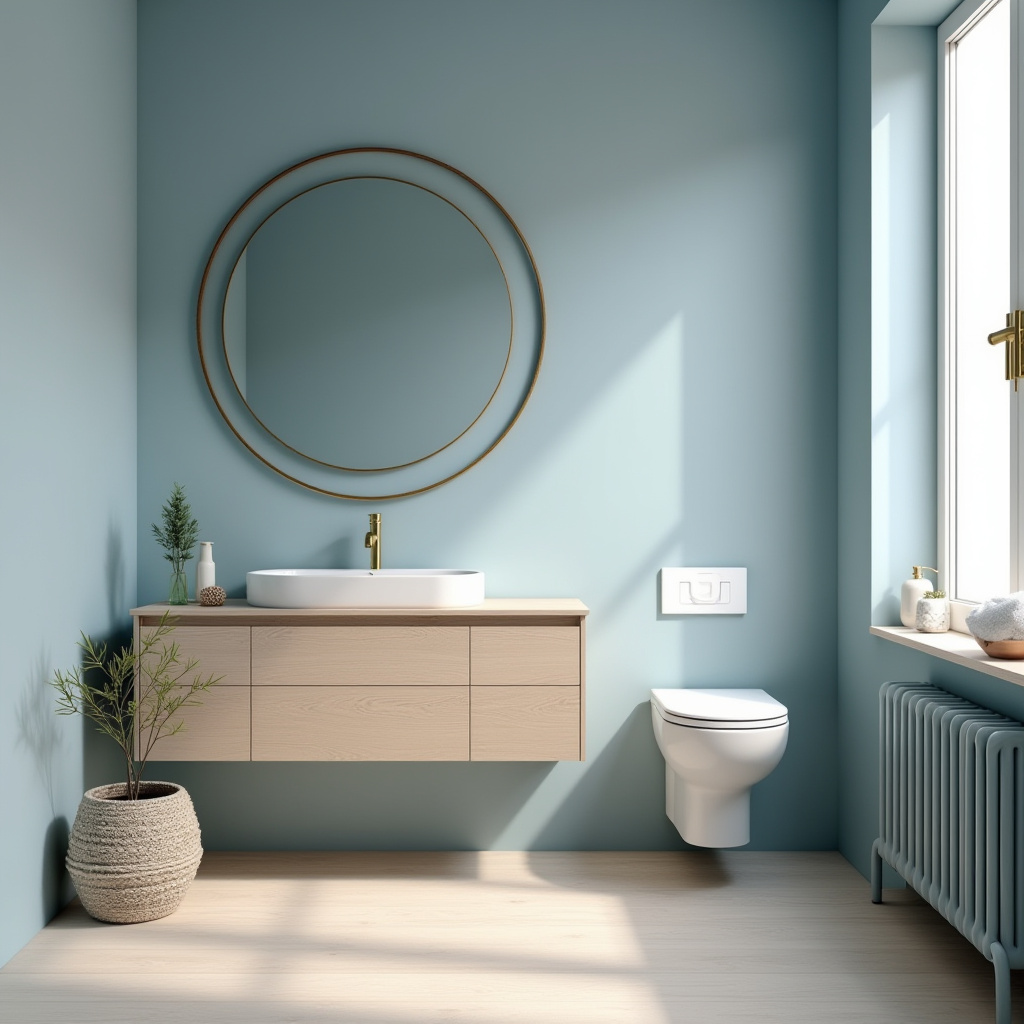dusty blue bathroom 9