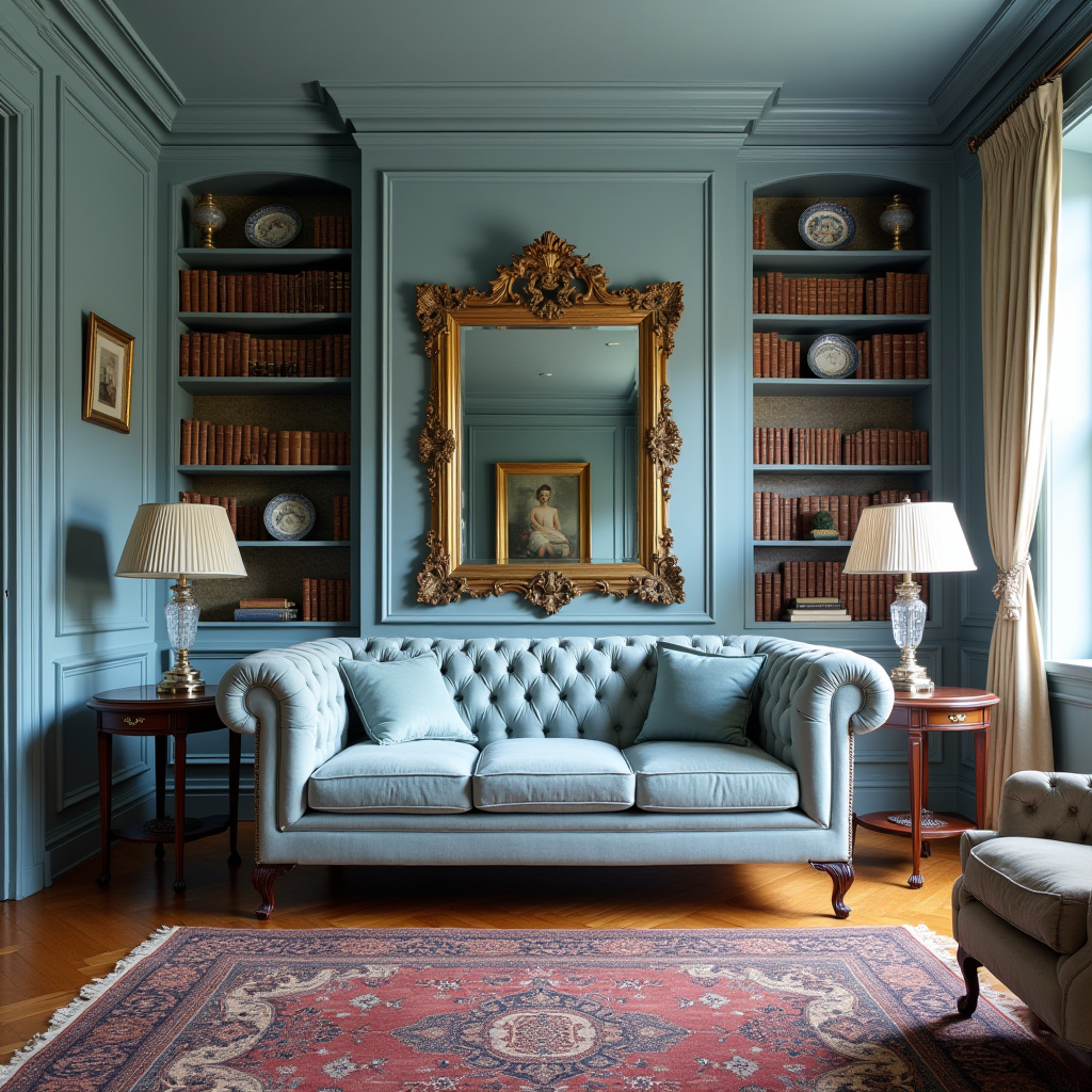 dusty blue living room 19