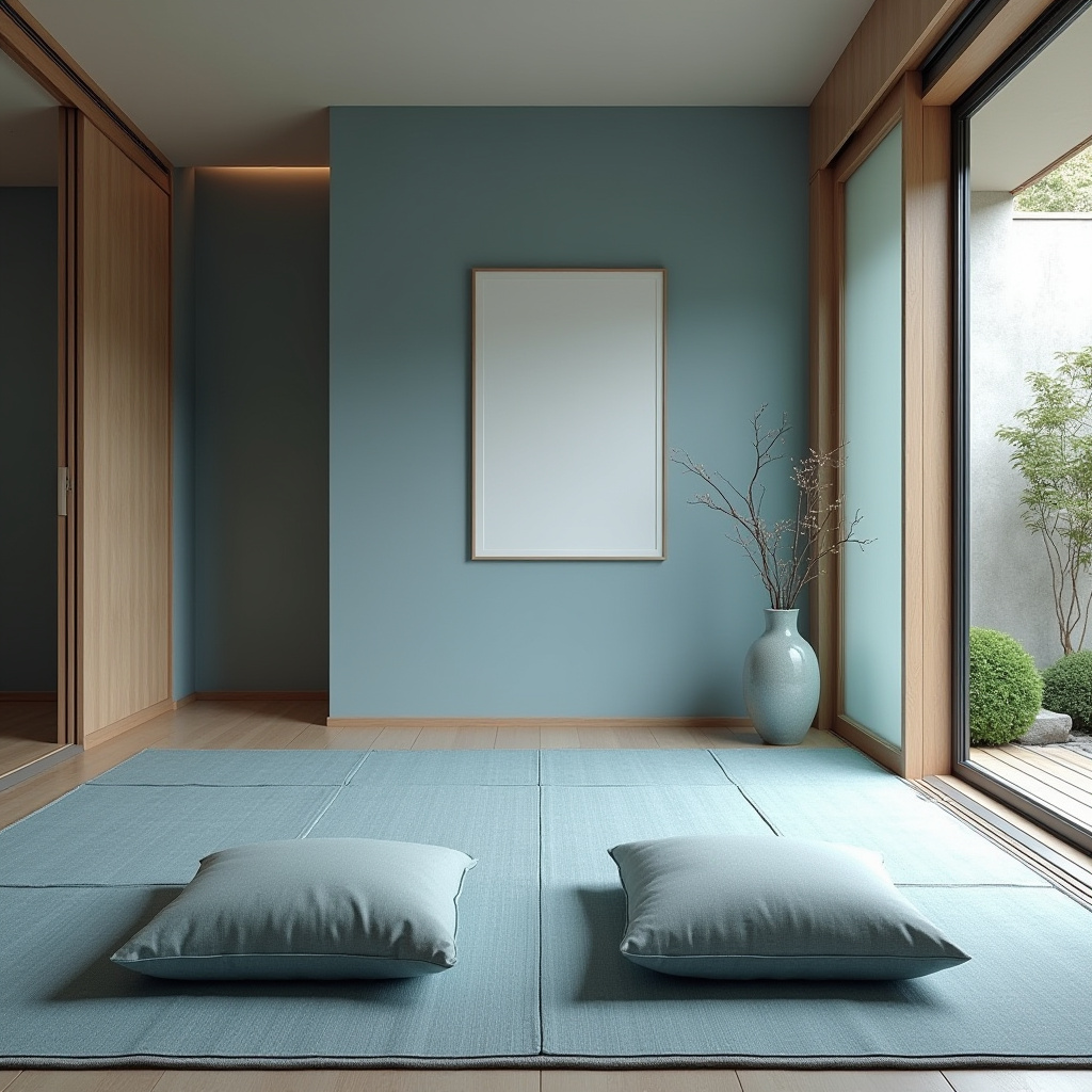 dusty blue living room 26