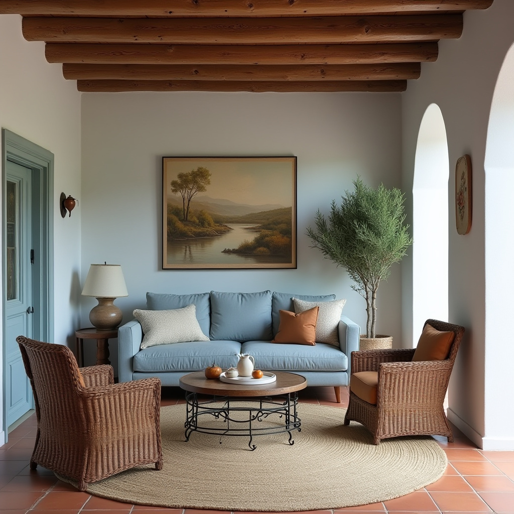 dusty blue living room 29