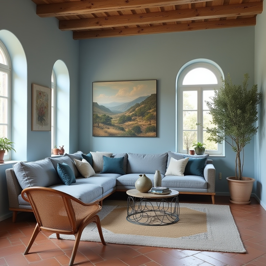 dusty blue living room 30