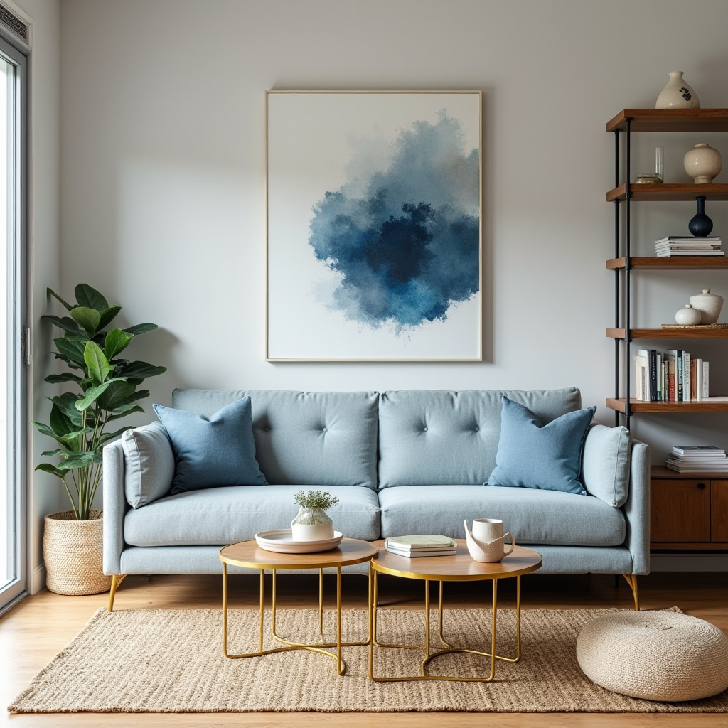 dusty blue living room 4