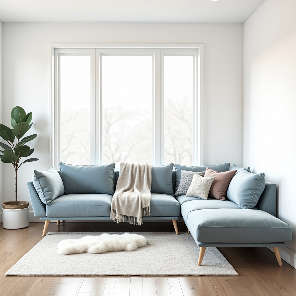 dusty blue living room 6