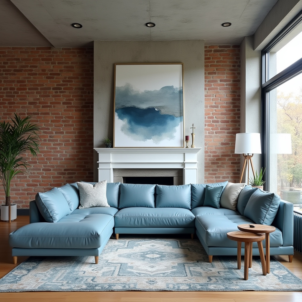 dusty blue living room 8