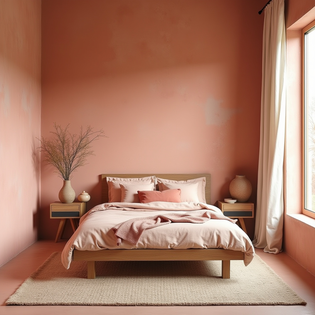 earthy pink bedroom 40
