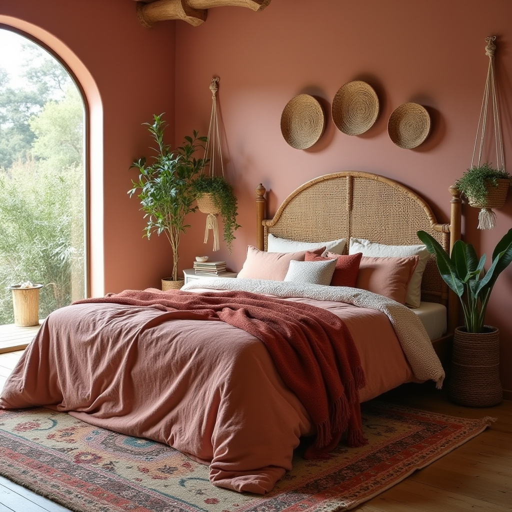 earthy pink bedroom 6
