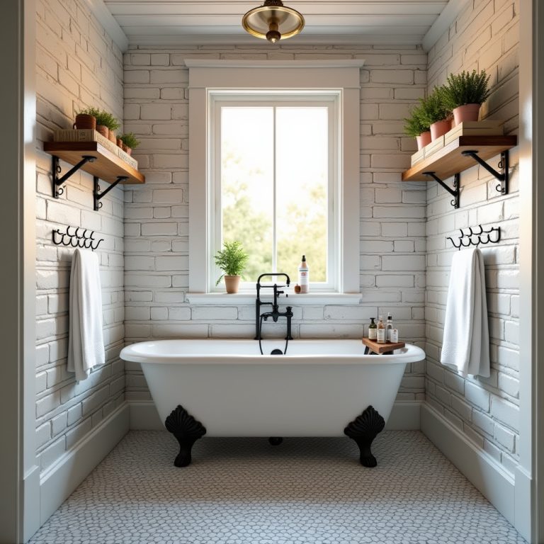 farmhouse bathroom tile 1