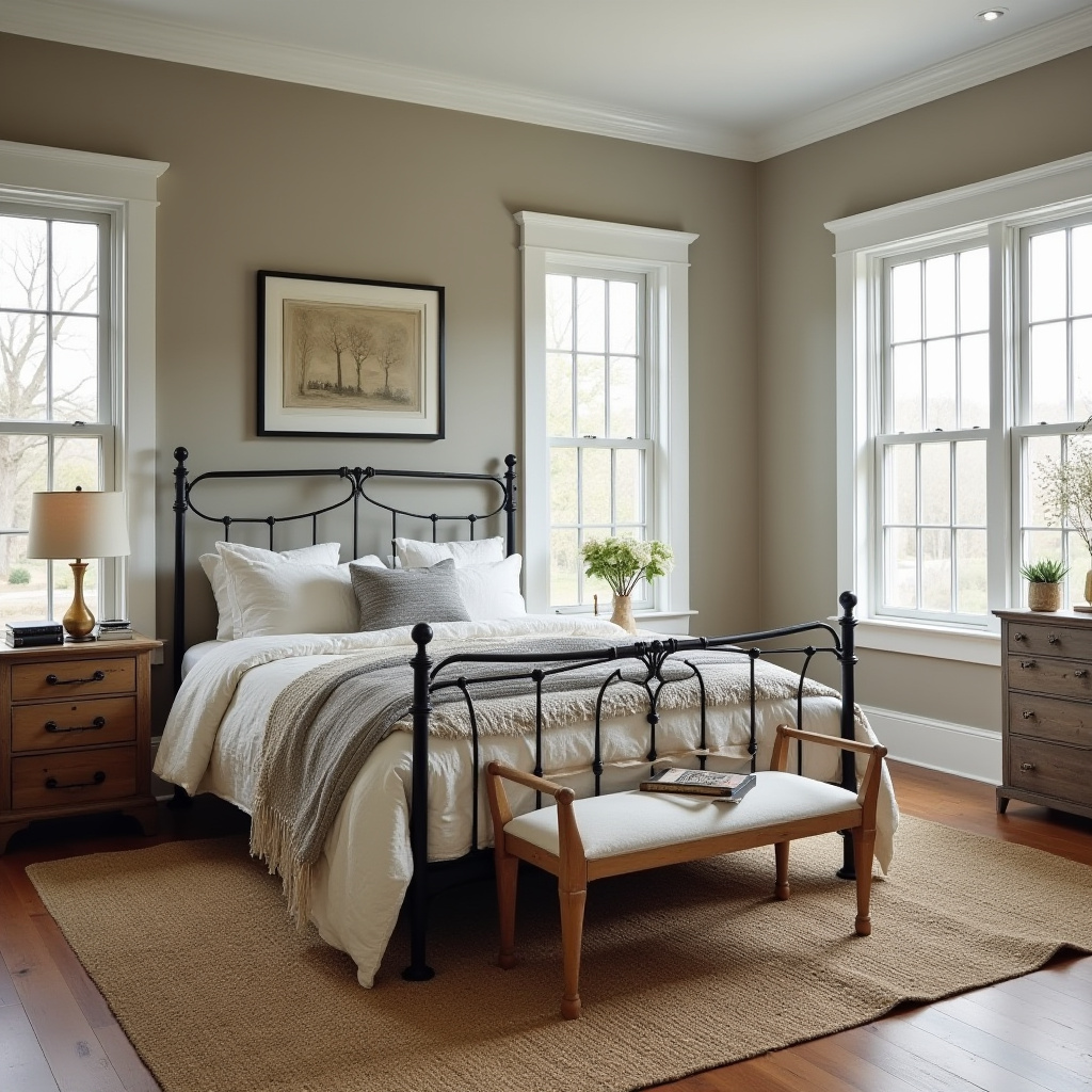 farmhouse bedroom paint colors 35