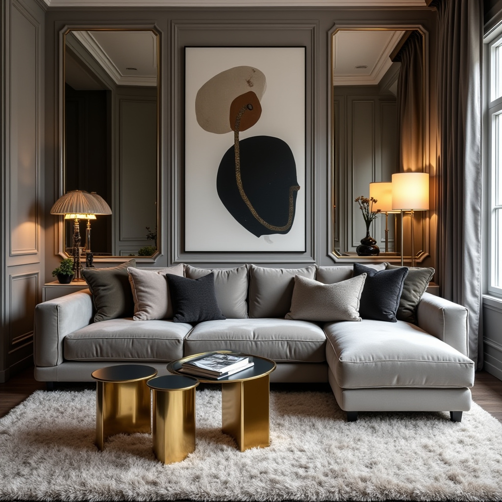gray sectional living room 34