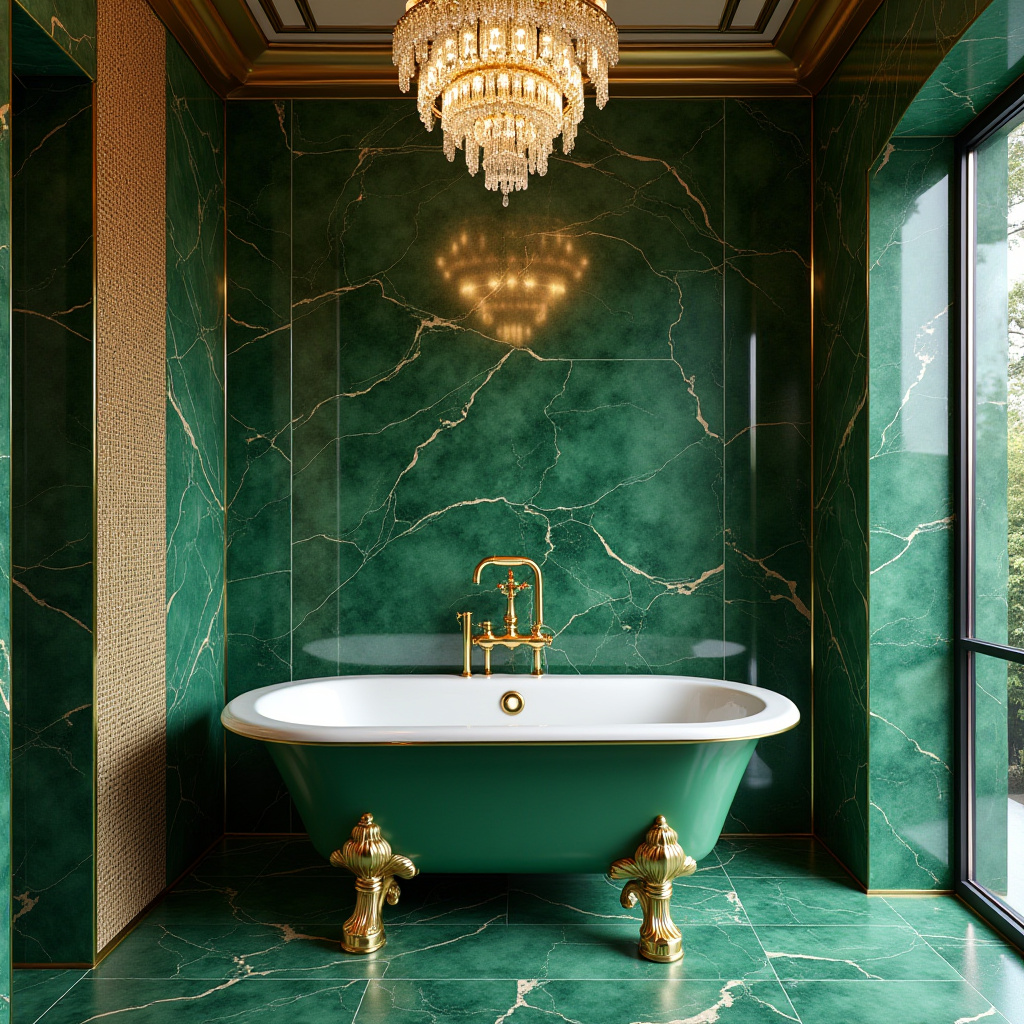 green and gold bathroom ideas 11