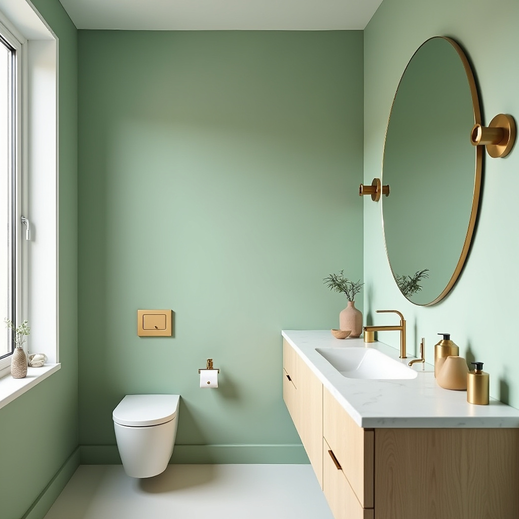 green and gold bathroom ideas 13