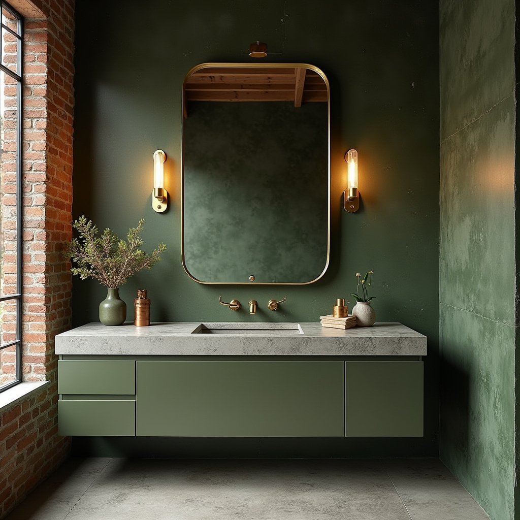 green and gold bathroom ideas 18