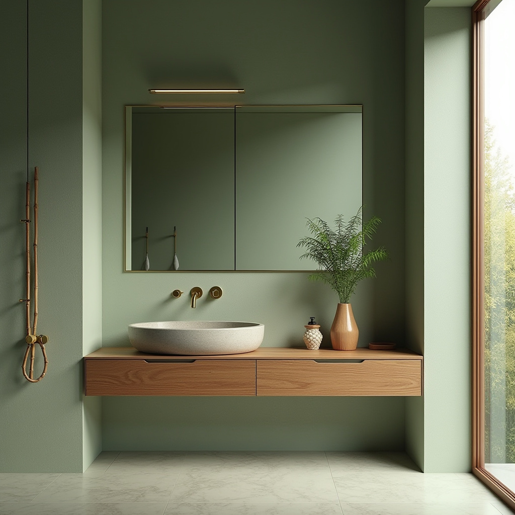 green and gold bathroom ideas 19