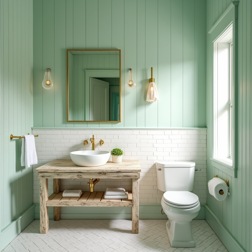 green and gold bathroom ideas 23