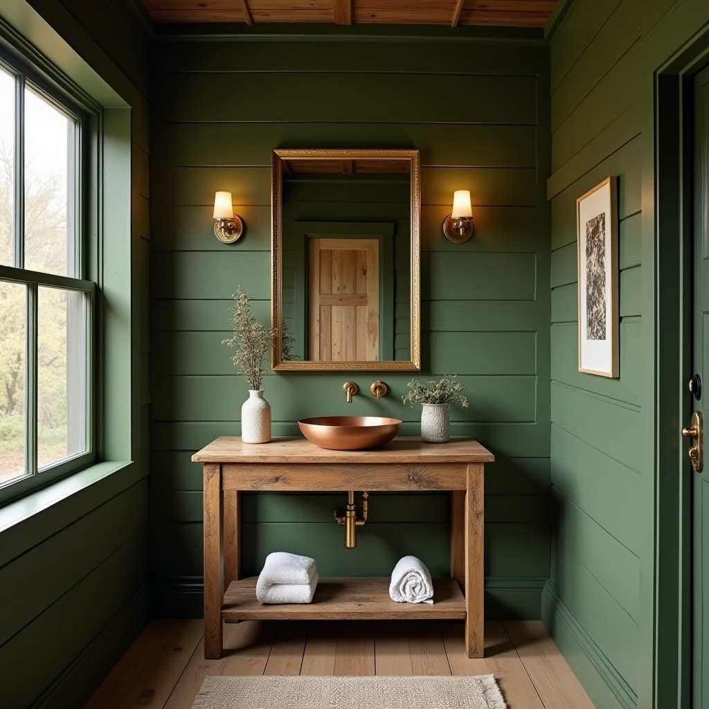 green and gold bathroom ideas 29