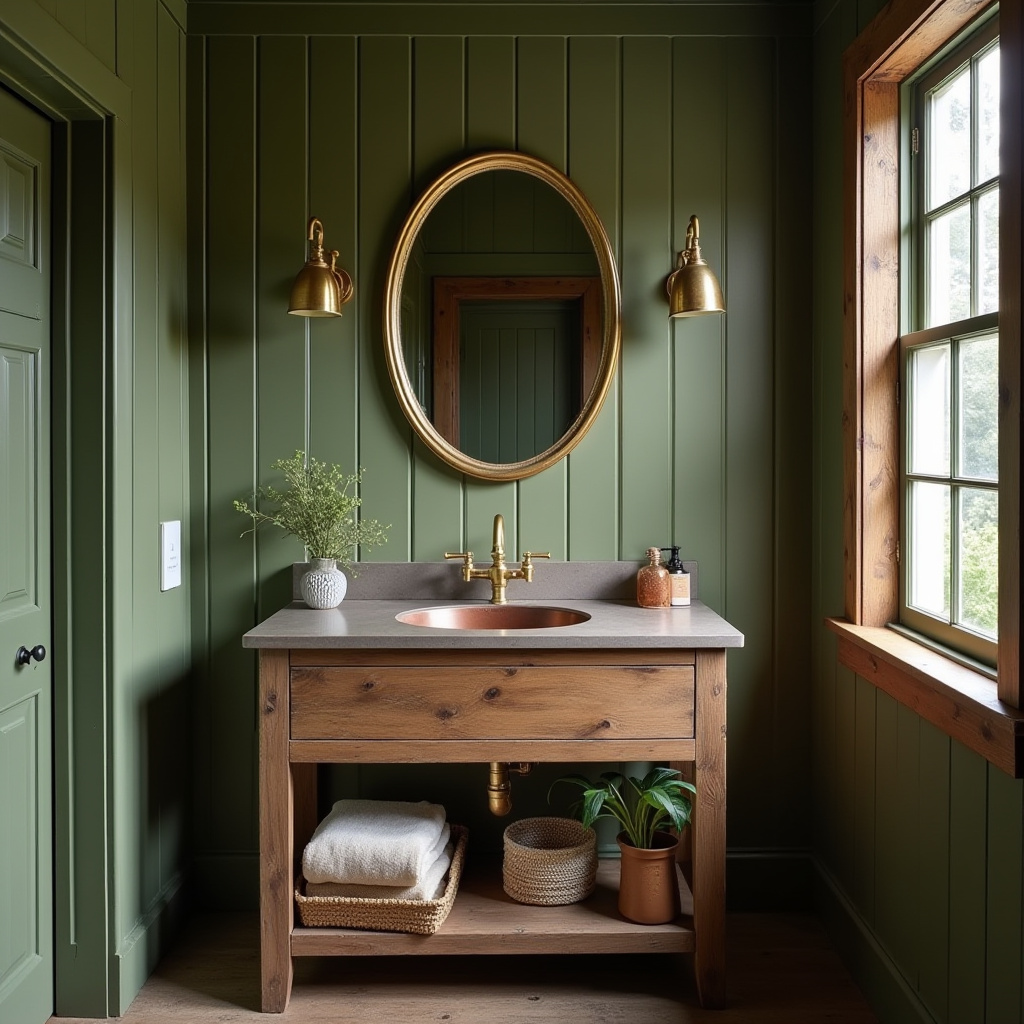 green and gold bathroom ideas 30