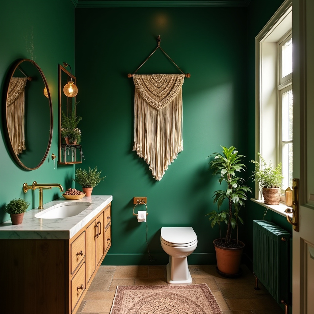 green and gold bathroom ideas 34