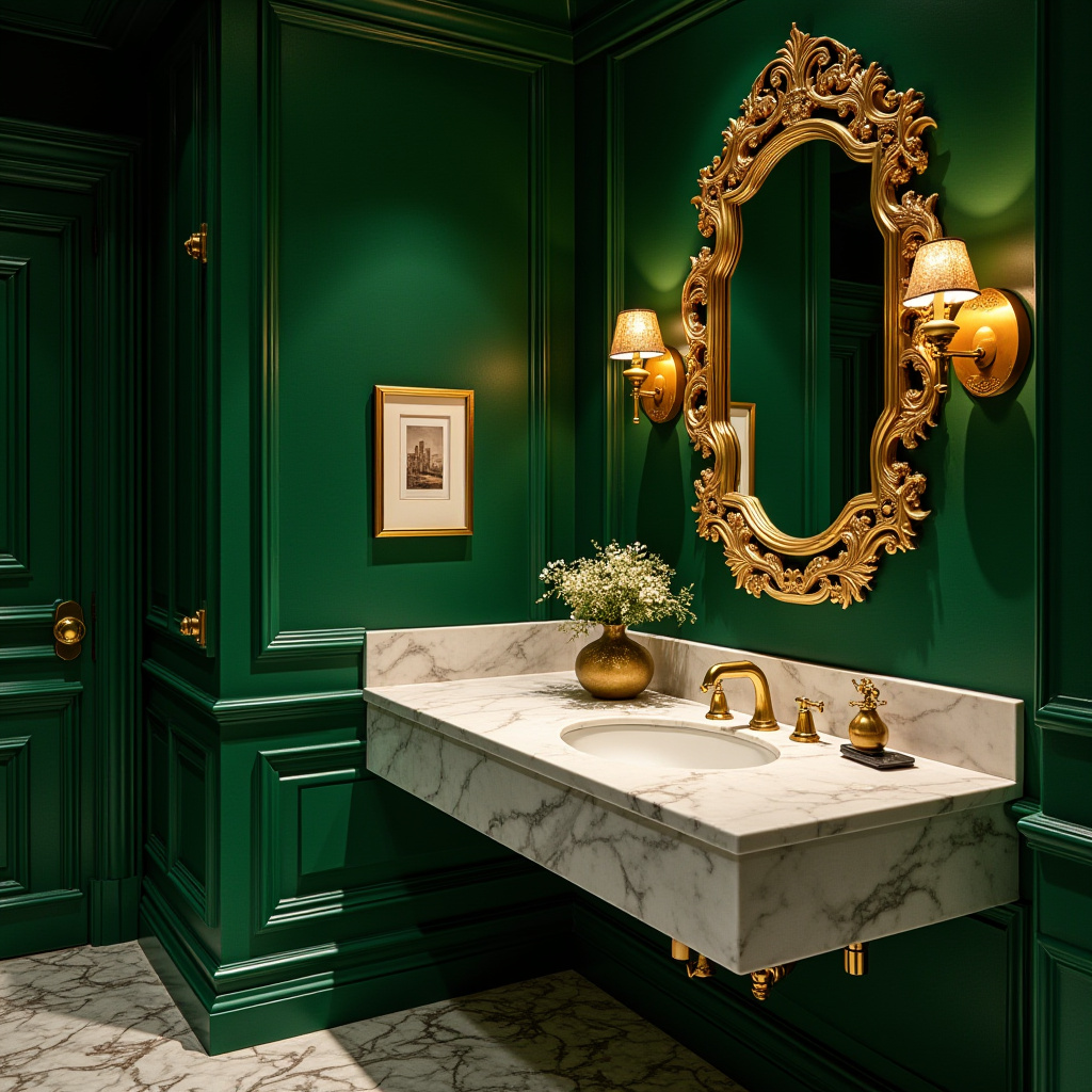 green and gold bathroom ideas 38