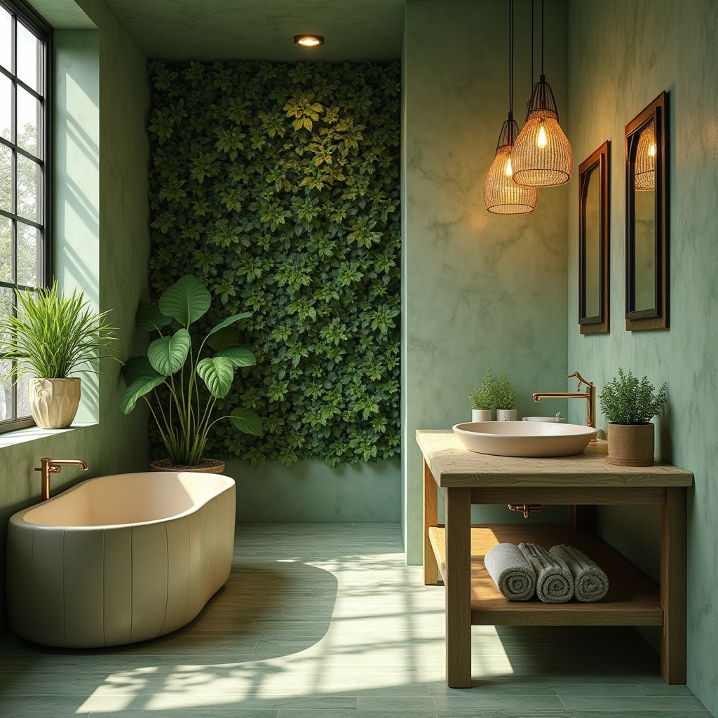 green and gold bathroom ideas 39