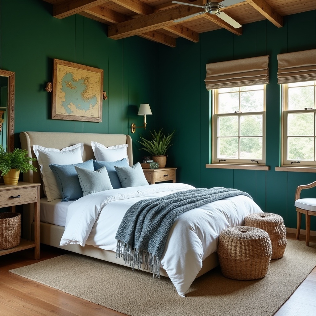 green coastal bedroom 13