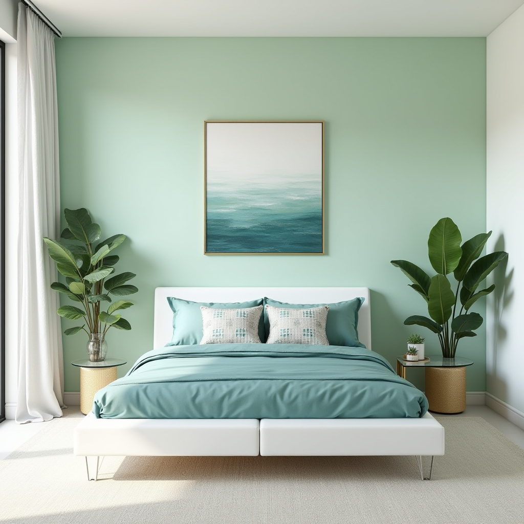 green coastal bedroom 15