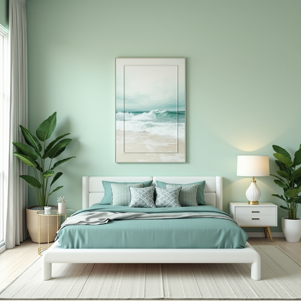 green coastal bedroom 16