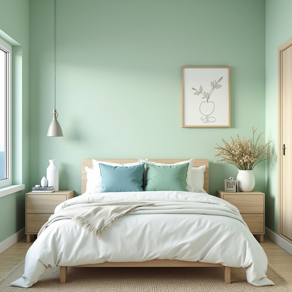 green coastal bedroom 17