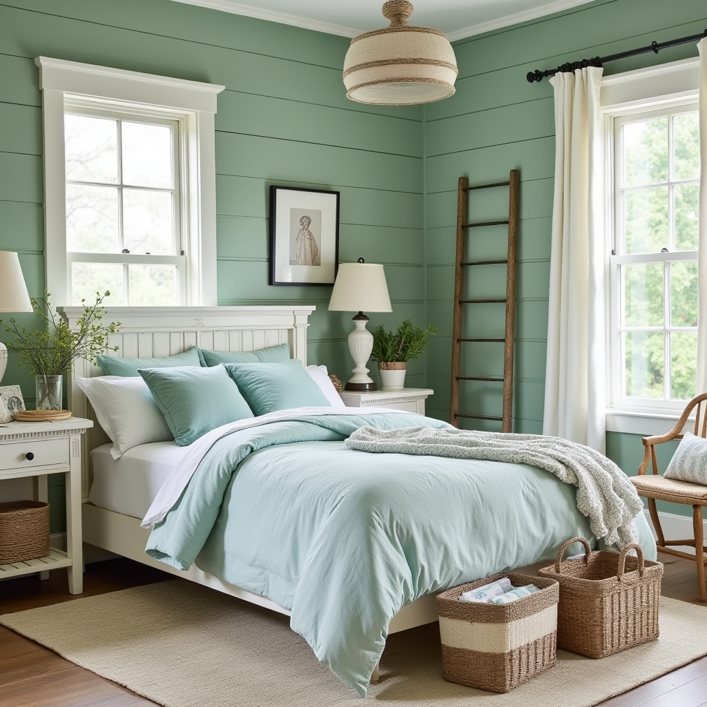 green coastal bedroom 22
