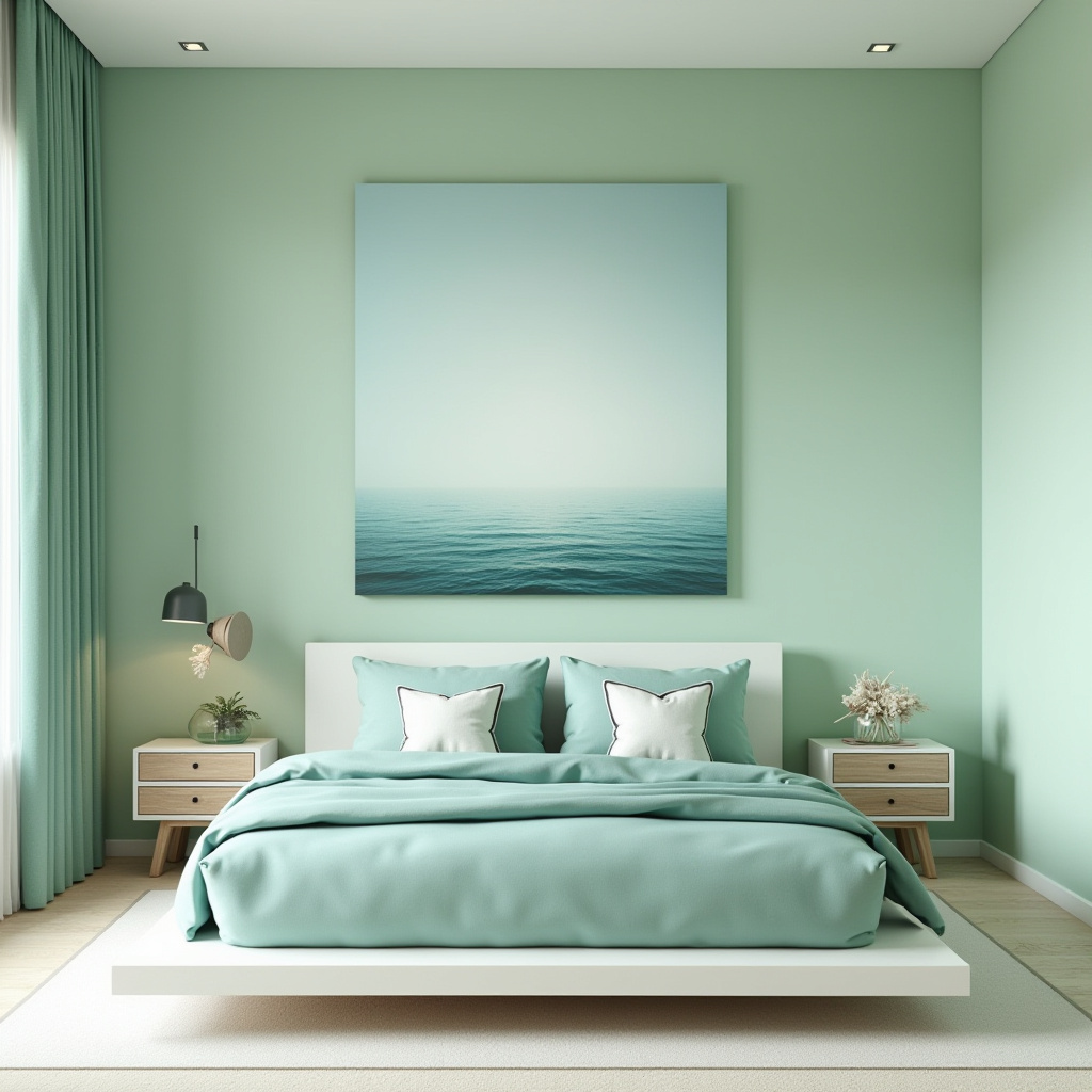 green coastal bedroom 29