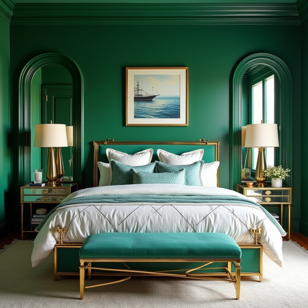 green coastal bedroom 31