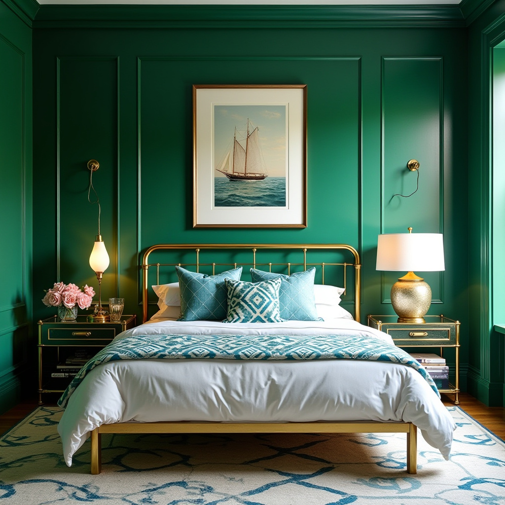 green coastal bedroom 32