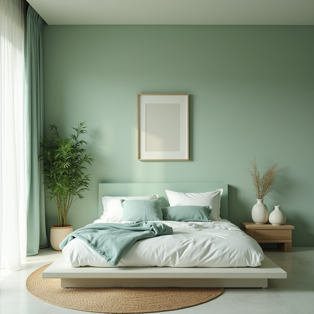 green coastal bedroom 34