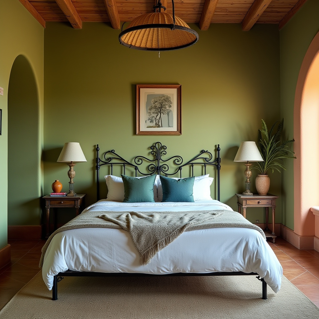 green coastal bedroom 36