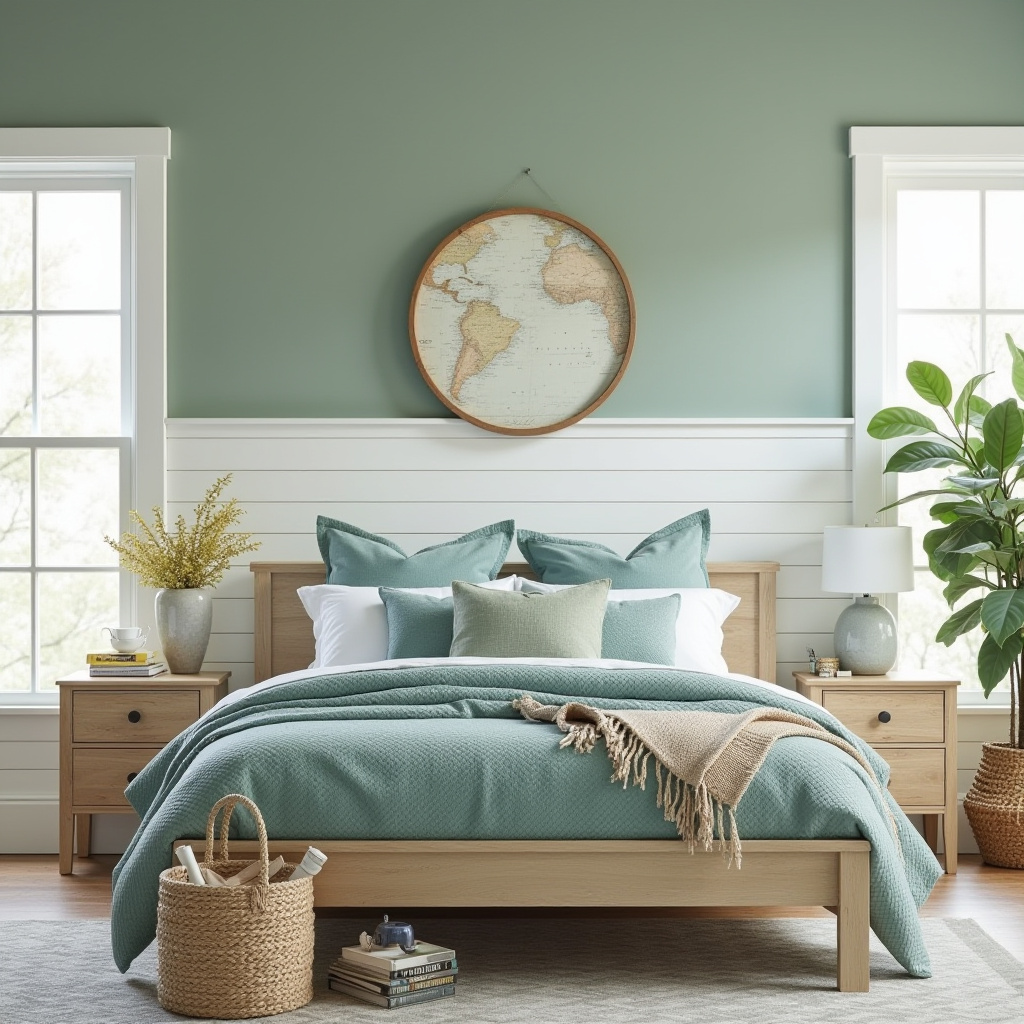 green coastal bedroom 39