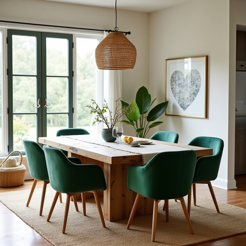 green dining chairs 1