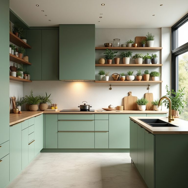 green kitchen decor 1